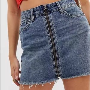 Free People Zip It Up Mini Skirt